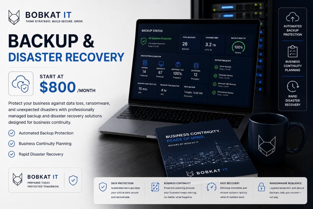 Bobkat IT Backup and Disaster Recovery service preview